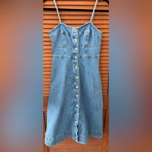 Blue Denim Button-Down Dress